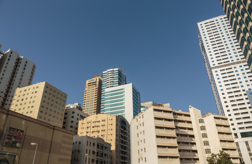 Fototapeta na wymiar Modern buildings in Sharjah UAE