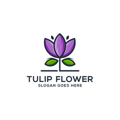 tulip flower vector for concept logo design - Vector illustration download