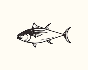Tuna fish logo template vector illustration