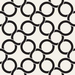 Vector seamless geometric pattern. Simple abstract lines lattice. Repeating elements stylish background - 202980479