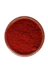 paprika in a bowl isolated 