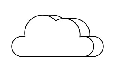 isometric cloud isolated icon vector illustration design
