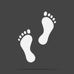 Fototapeta na wymiar Vector icon of footprint of man. Illustration footprint.