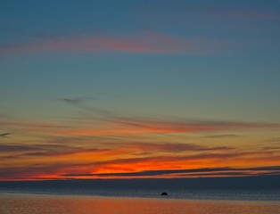 Beautiful sunset at the sea