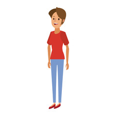 Young woman cartoon vector illustration graphic design
