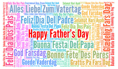 Fototapeta premium Happy Father's day in different languages