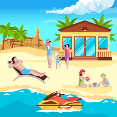 Obraz na płótnie Canvas Sea Resort Recreation Background