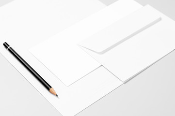 Basic stationery: paper, envelopes, and pencil 