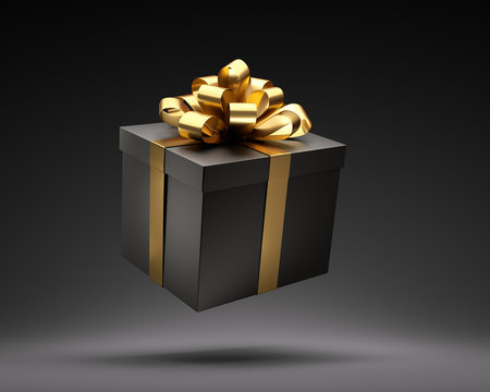 Geschenkbox schwarz gold
