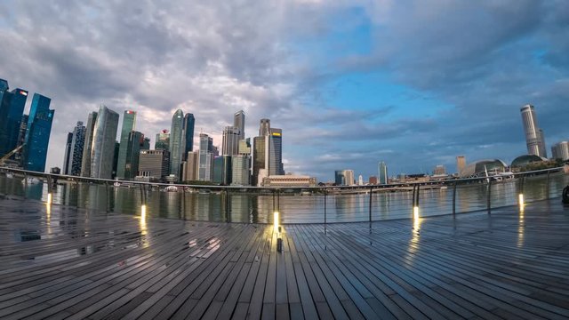 Sunrise Hour timelapse at Singapore city.