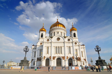 Fototapeta na wymiar Cathedral of Christ the Redeemer in Moscow, Russia.