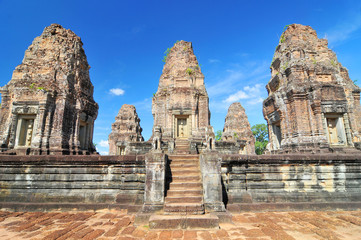 Naklejka premium Cambodia, Siem Reap, Angkor, East Mebon Temple.