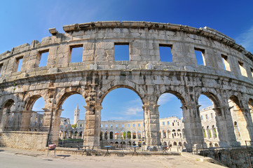 Obraz premium The Pula Arena is the name of the amphitheatre located in Pula, Croatia.