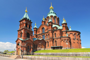 Fototapeta na wymiar Uspensky Cathedral in Helsinki. Finland.