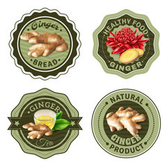 Ginger Products Labels Set