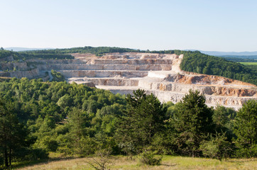 Fototapeta na wymiar View of calcite quarry in Bohemian karst, Czech republic