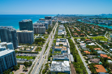Fototapeta premium Aerial photo Bal Harbour Miami Beach Florida