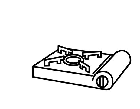black and white portable gas stove clip art preview
