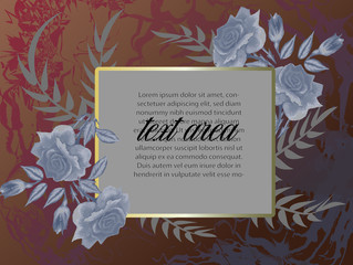 wedding invitation luxury floral card..