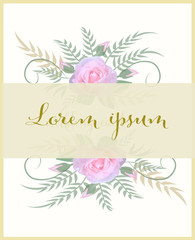 wedding invitation floral card..