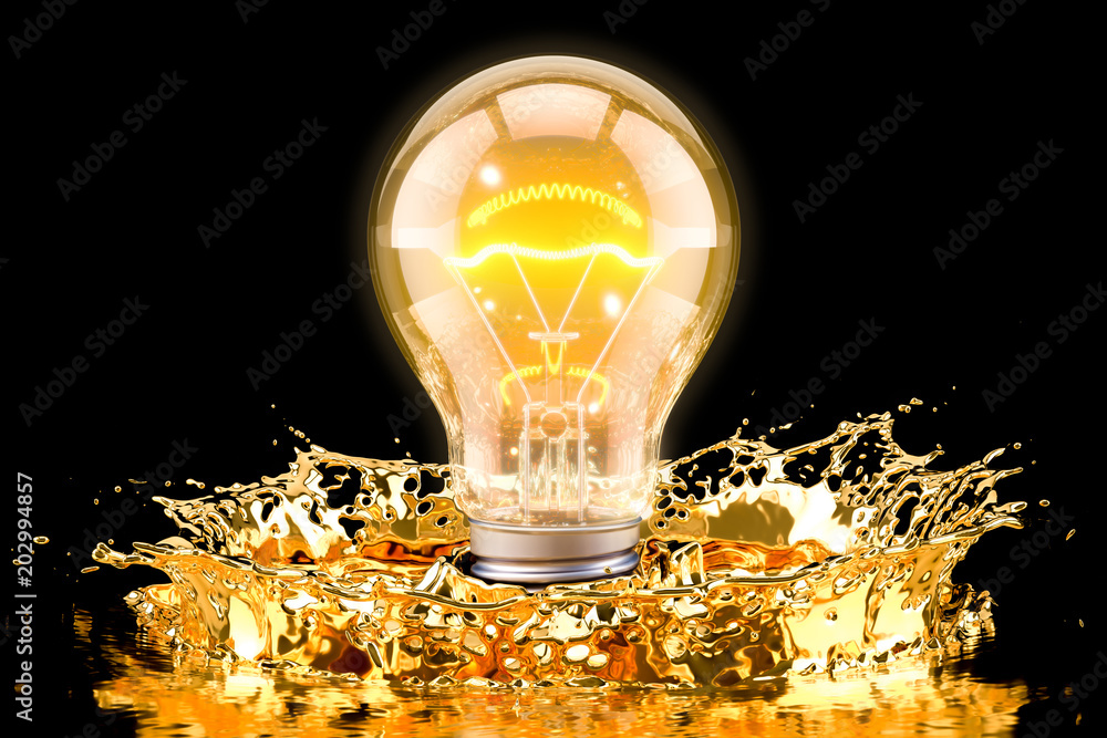Poster golden idea concept. 3d rendering