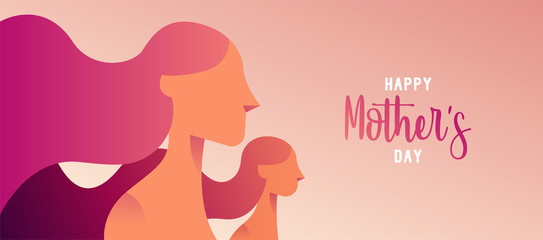 Happy mother day web banner for daughter love