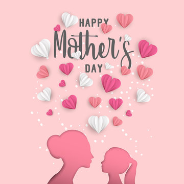 Mother day greeting card for family holiday love