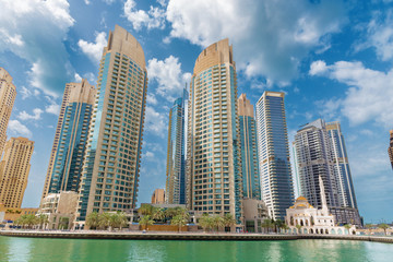 Fototapeta na wymiar Dubai - The skyscrapers of Marina.