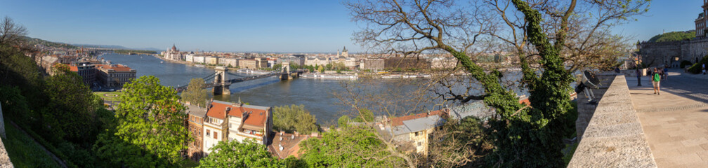 Fototapeta na wymiar budapest hungary and danub river high resolution panorama
