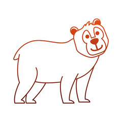 Obraz na płótnie Canvas Bear wild animal vector illustration graphic design