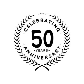 50 years design template. 50th vector and illustration.