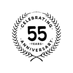 55 years design template. 55th vector and illustration.
