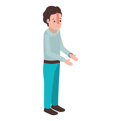 isometric man avatar character vector illustration design