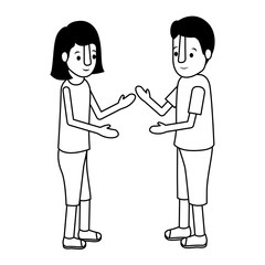 Obraz premium isometric little kids couple character vector illustration design