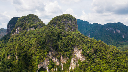 aerial view landscape of  Mountain in Krabi Thailand