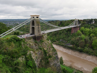 Fototapeta na wymiar Bristol, United Kingdom, 29th of April 2018, The Clifton suspension bridge as designed by Isambard Kingdom Brunel 