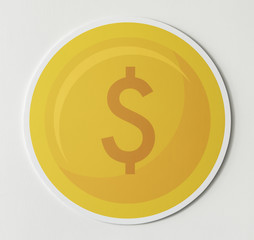 Dollar coin currency exchange icon