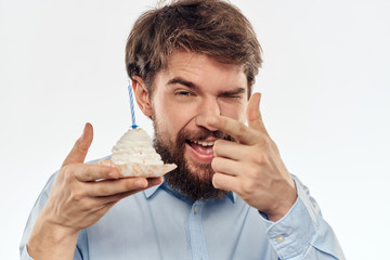 man eating sandwich