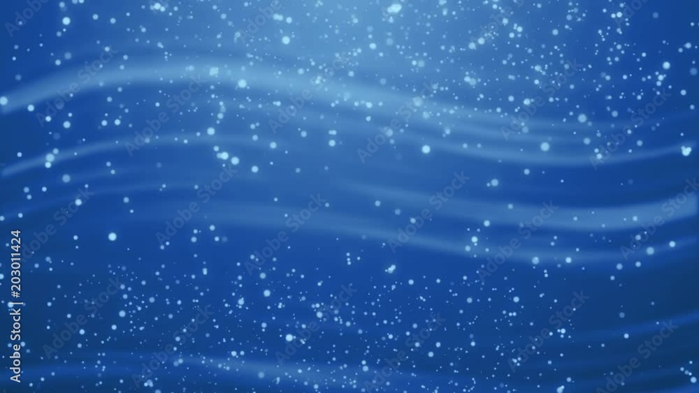 Poster Simple blue glitter particle background with wind effect