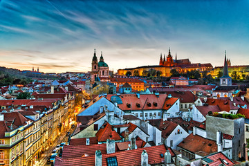 Fototapeta na wymiar sunset of Prague