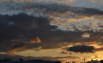 sunset and clouds