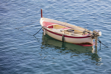 Obraz premium Boat in Cinque Terre Italy 