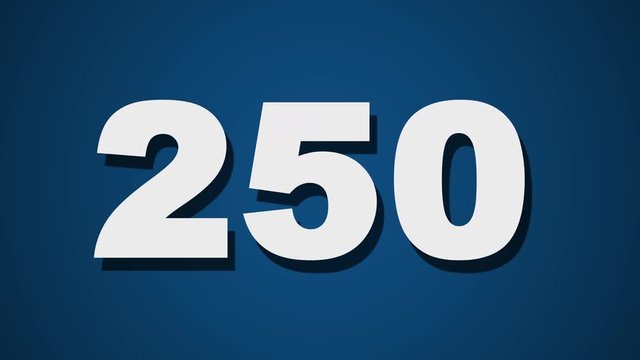 Counting Numbers from 0 to 1000 on blue background