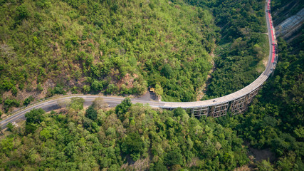 Pho Khun Pha Muang bridge. The high concrete bridge in Phetchabun province, Thailand. Connect northern to northeast.