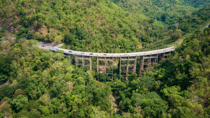 Pho Khun Pha Muang bridge. The high concrete bridge in Phetchabun province, Thailand. Connect northern to northeast.