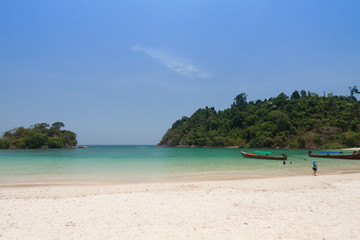 Fototapeta na wymiar Tropical beach at Andaman Sea, Thailand