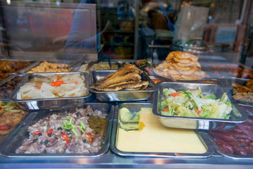 Hong Kong street food in market