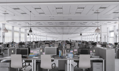 Stock trading center. Mixed media