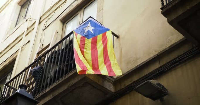 Barcelona Spain catalonia flags