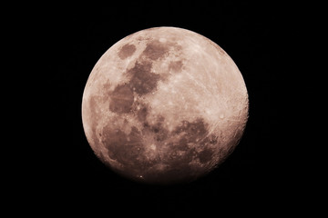 moon in dark sky background